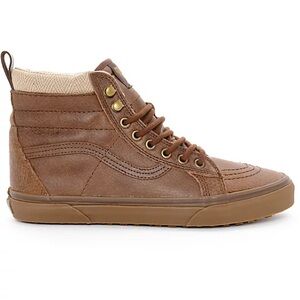 Vans Sk8-Hi MTE high-top sneakers brown leather Gum sole Size 6.5m